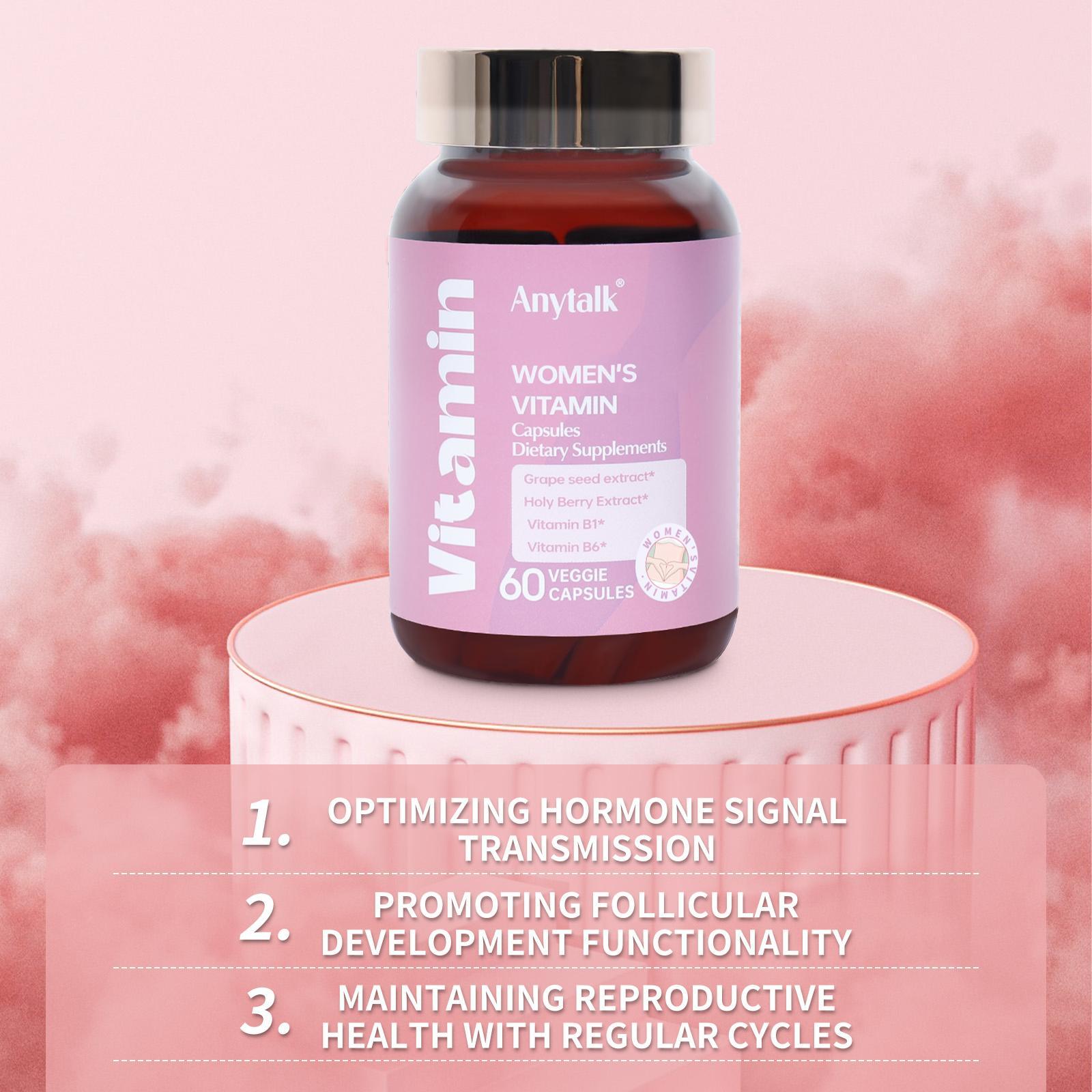 Women's Multivitamin, Multidimensional Mineral Supplement, Revitalizes Energy, Improves Mood, Nourishes Hair, Skin And Nails